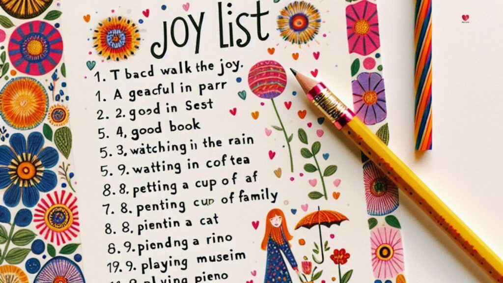 Make a “joy list” for while you need it later